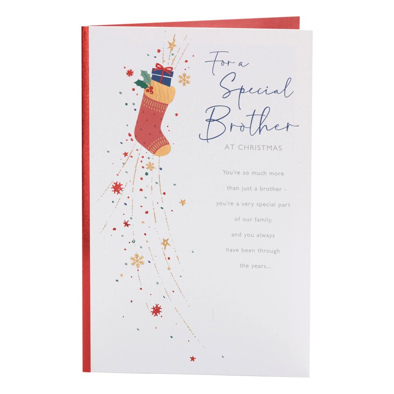 UK Greetings Christmas Card for Brother - Sentimental Design