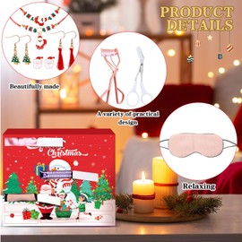 Suhine 24 Pcs Makeup Advent Calendar 2024 Christmas Advent Calendar for Teens Girls 24 Days of Beauty Advent Calendar Xmas Countdown Calendar Full Makeup Kits Beauty Cosmetic For Women Gift