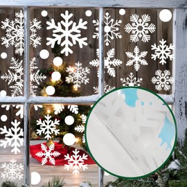 321pcs Christmas Window Decals - 9 Sheets of Snowflakes, Winter & Holiday Designs for Glass Windows