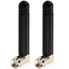 Mini Dual Band WiFi Antenna, 824MHz 1710MHz 3dBi RP SMA Male Right Angle Connector Compatible with Network Routers Video Surveillance FPV Drones USB Adapters Wireless Network Router WiFi (2 Pack)