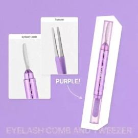 Kiss Me [키스미] NEW컬러 아이래시 콤 앤 트위저 키트 [퍼플] [Kiss Me] NEW Color Eyelash Comb and Tweezers Kit [Purple]