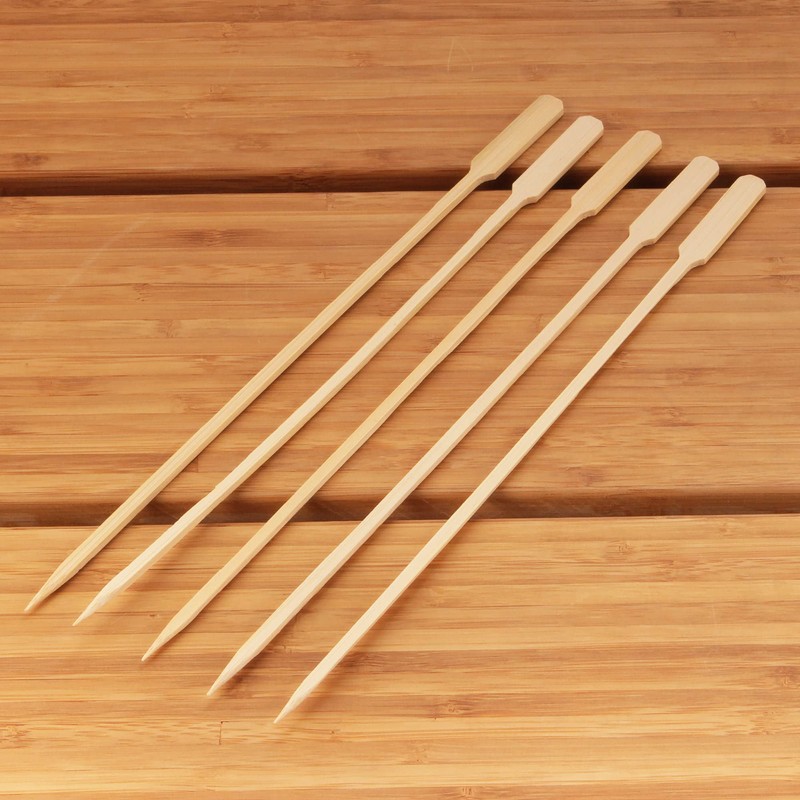 BambooMN 11" Premium Bamboo Arrow Shrimp Meat Fruit Kebab Skewer