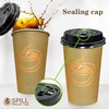 12 oz Disposable Coffee Cups with Lids 25 Pack,To Go