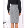 Allegra K Pencil Skirt for Women Midi Length High Waisted