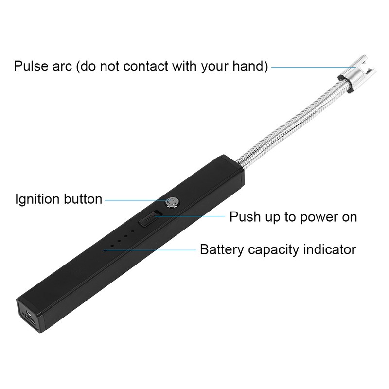 Portable USB Charging Hose Arc BBQ Lighter Elbow Pulse Outdoor