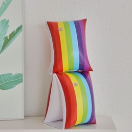 Feibao Kids' Rainbow Inflatable Swimming Armbands - Thick Floating Water Sleeves (Free Size) Sleeve 10ea