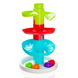 Lollipop Rainbow Ball Drop Tower: Baby Toys for Toddlers Includes 4 Balls - Stimulate Curiosity and Motor Skills with This Engaging Ball Drop Toys for Toddlers