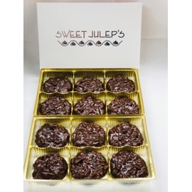 Chocolate Pecan Pralines (12 Count) | Charleston Chocolate Pralines | Southern Chocolate Pecan Candy