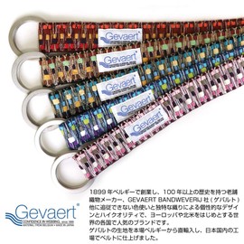 SWINGPLUS Gevalt Belgian W Ring Vivid Shaggy Belt, Cloth Belt, Colorful, Casual, Unisex, Made in Japan, One Size Fits Most, red