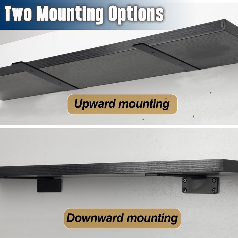 VICVIK 10 Inch Floating Shelf Bracket, Hidden Heavy Duty Hardware
