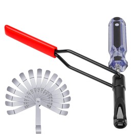 JNSOET Valve Lash Adjustment Tool, with Angled Feeler Gauge，Jam Nut Valve Adjustment Tool, Slotted Valve Adjusting Stud, Compatible with Honda/Nissan/Toyota/Japanese Auto Vehicle Engines (10mm Model)