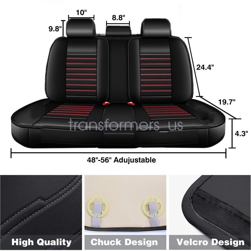 Soillar For 2007-2023 Jeep Wrangler Leather Car Seat Covers 5-Seats