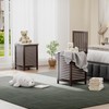SMIBUY Double Laundry Hamper with Lid, 120L Bamboo Laundry Basket