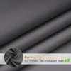 Seenus Charcoal Grey Waterproof Fabric Shower Curtain Liner with 12