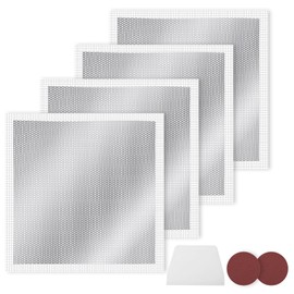 4 Pcs 12 Inch Drywall Repair Kit Self Adhesive Mesh Drywall Repair Patch Set with Scraper Heavy Duty Metal Dry Hole Patch Tools for Large Holes Wall Ceiling Tool(Scraper and 2 Pcs Sandpaper)