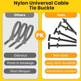 HUA JET 150Pcs Cable Tie Buckles – Self-Locking Cable Ties for Cars, Bumper Retainer Clips, Plastic Rivets & Fasteners for Auto Repairs, Quick Fix & Hole Fastening (150)