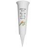 Memorial Grave Flower Pot - 33cm tall Sturdy White Memorial