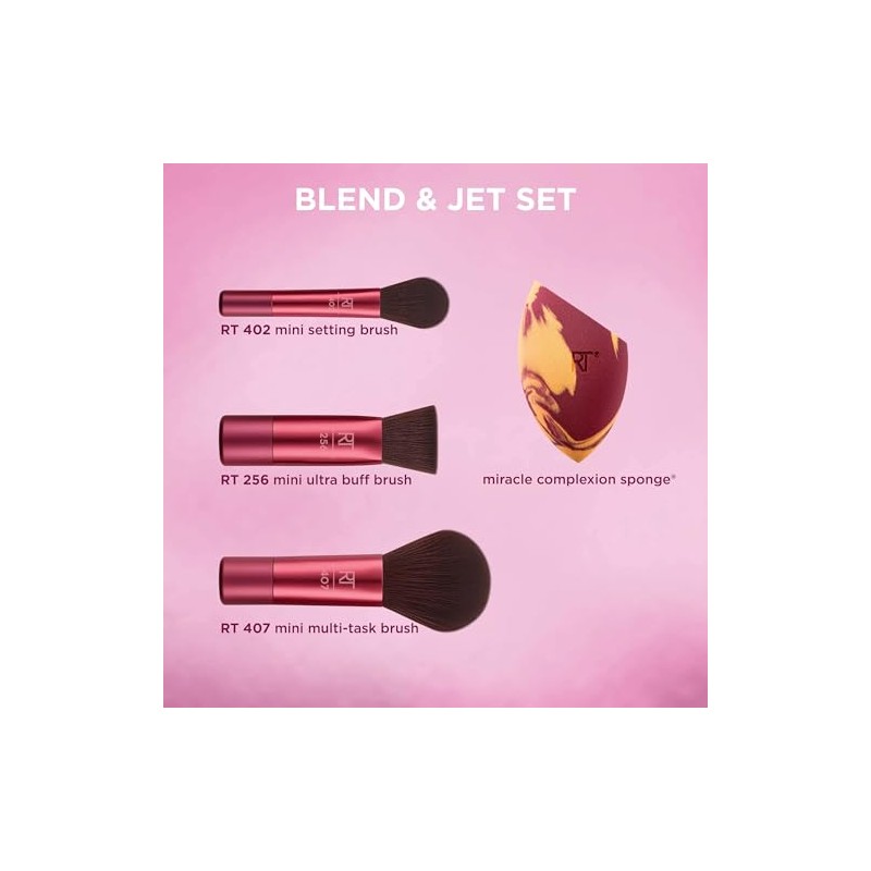 Real Techniques Blend Jet Set Juego de brochas y esponjas