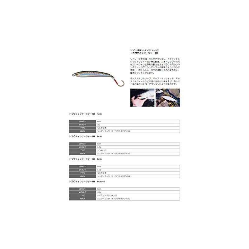 SMITH LTD Minnow Troutine Sarger SH 3.1 inches (8 cm),