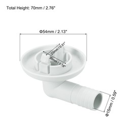 MECCANIXITY Air Conditioner Drain Hose Connector 23mm 30mm Tube Elbow Fitting Replacement Part Accessories for Mini-Split Window AC, Beige Pack of 2