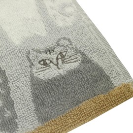 Marushin Lisa Larson 6805012100 Mini Towel, Salt and Pepper Handkerchief, 100% Cotton, Characters, Antibacterial, Odor Resistant, Present, Gift, Birthday