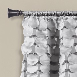 Lush Decor Gigi Window Curtain Valance, 14 Inches Long x 50 Inches Wide, Light Gray
