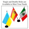 4Pcs Black Desk Flag Holders, 1 Hole Plastic Mini Flag