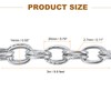 sourcing map 9.8Feet Aluminum Link Chain, Link Cable Chain Embossed