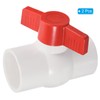 PATIKIL G1-1/2 UPVC Ball Valve Compact T-Handle Round Socket Water
