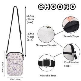 CHOORO Racoon Opossum Shoulder Bag The Horrors Persist But So Do I Crossbody Bag Mental Health Gift Opossum Lover Gift (Horrors Persist B)