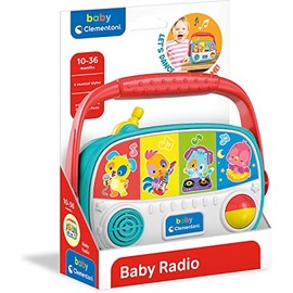 Clementoni - 17459 - Baby Radio - Juguetes bebé con Sonido a Partir de 10 Meses, Juego de imitación con Sonido para niños de 1 año, Interactivo para Niños, Sonidos Y Luces