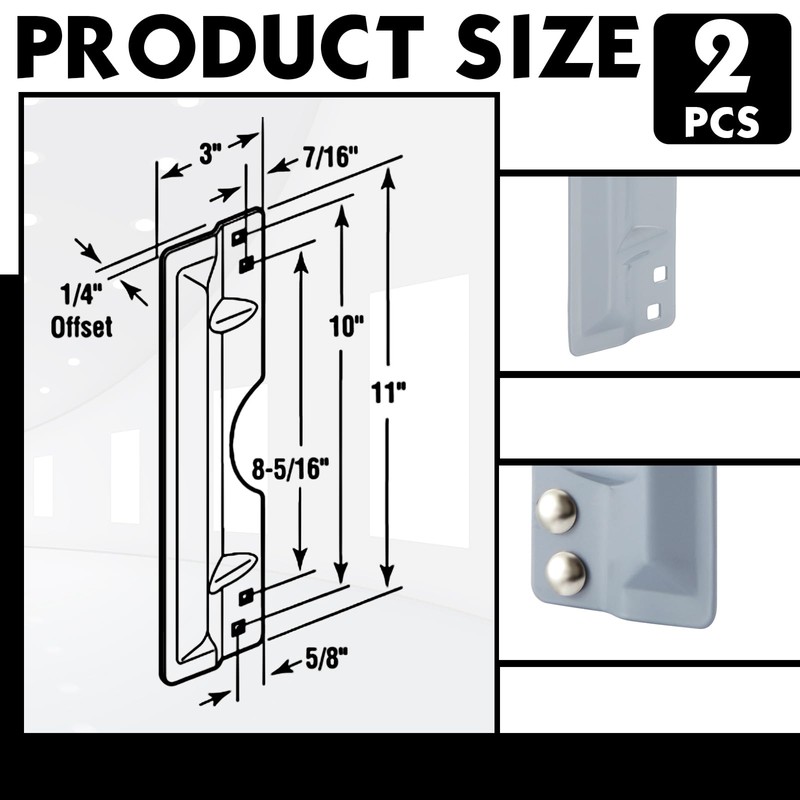 Landhoow 3 x 11" Latch Guard Plate Cover Iron Latch