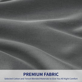 SUBRTEX Duvet Cover Set Twin/Twin XL Cotton Tencel Lyocell Comforter Cover Set 2 Pieces Silky Soft Cooling Bedding Set -1 Duvet Cover with Snap Buttons and 1 Pillow Cover Light Grey