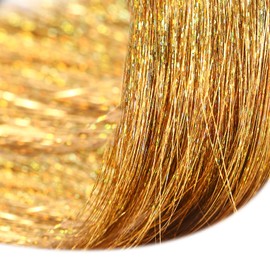 JXITON 3000pcs Christmas Icicle Tinsel,18in Gold Foil Fringe Tinsel Strand Icicle Tinsel Christmas Tree Tinsel for Christmas Holiday Decor Birthday Supplies