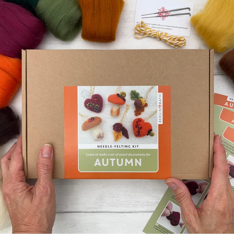 Bergin & Bath Needle Felting Kit - Autumn, Learn to