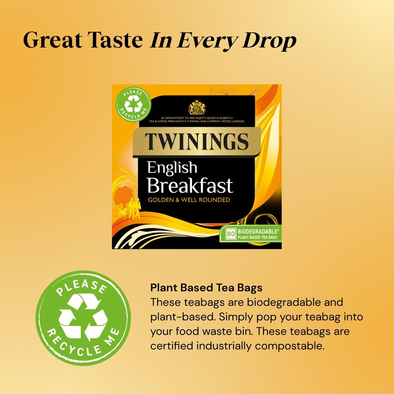 Twinings English Breakfast Tea | Golden, Well Rounded & Full