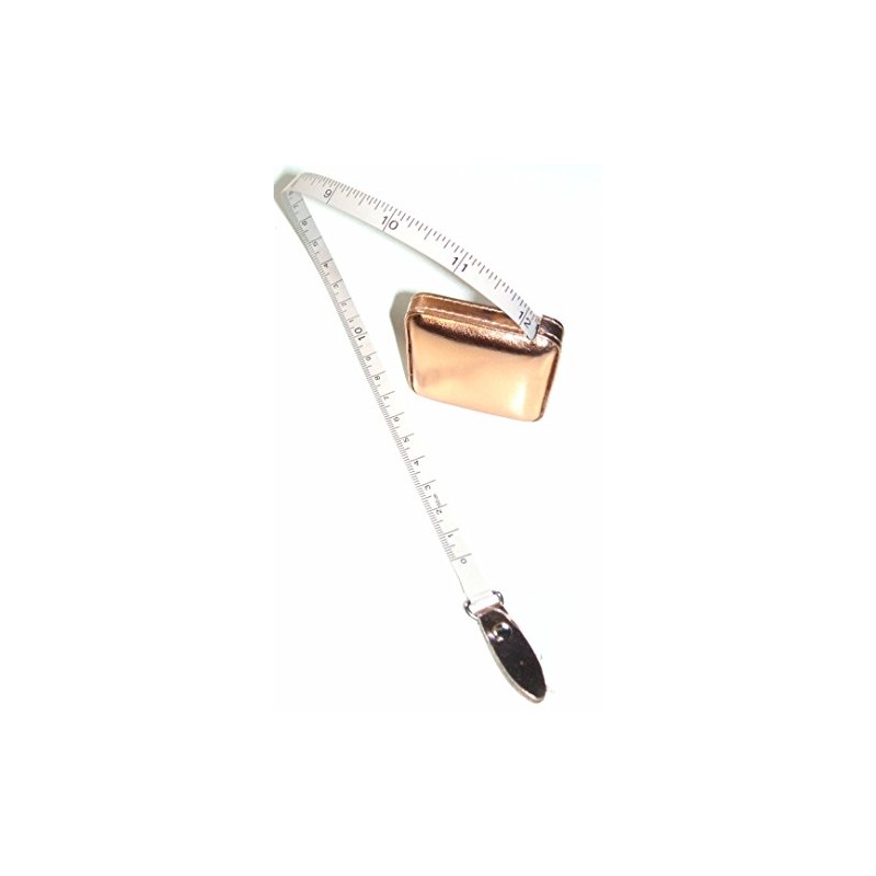 Rose Gold Retractable Tape Measure in PU Fabric Case -