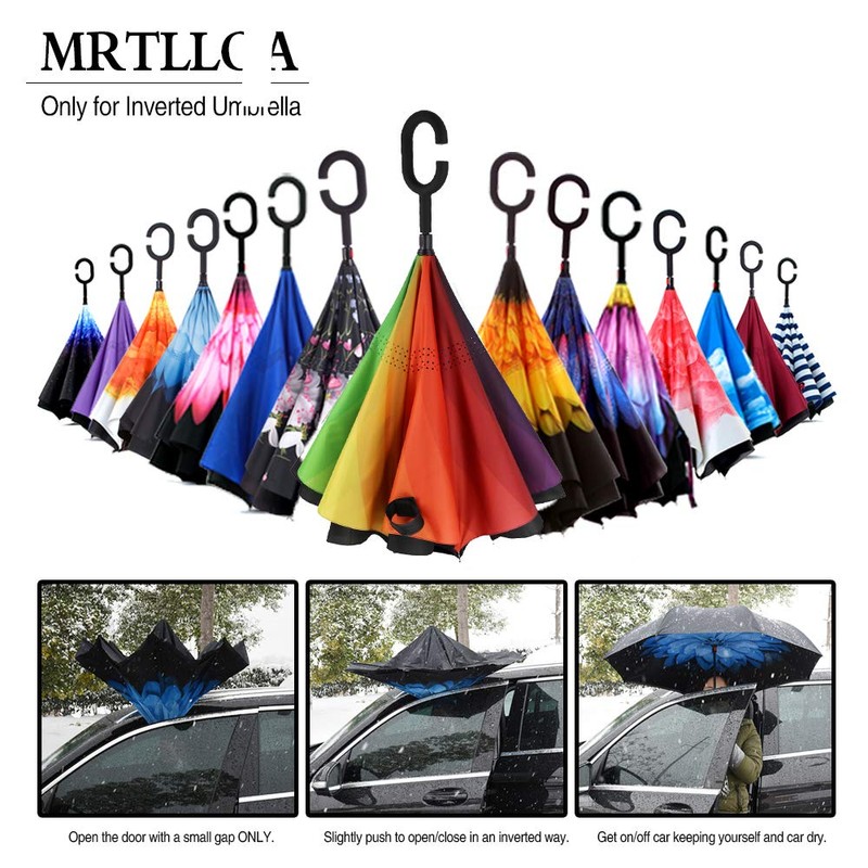 MRTLLOA 40/49/56 Inch Oversize Windproof Inverted Reverse Upside Down Umbrella,