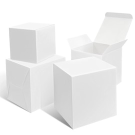 XAGLVV 25 PCS White Gift Boxes,Small Candy Boxes Bulk,3x3x3 inch Gift Box with Lids，Gift Wrapping Box for Party Favor,Wedding,Birthdays,Christmas and Any Occasions