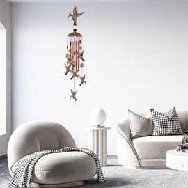 Outdoor Hummingbird Wind Chimes Decor, Hummingbird Wind Catcher, Mobile Metal Hummingbird Wind Bells for Home, Room, Yard, Patio, Festival, Garden Decoration, Gift for Mom, Gifts for Bird Lovers