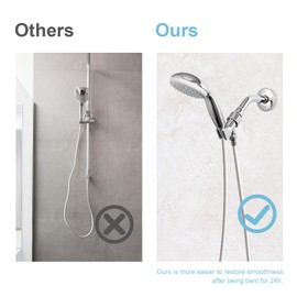 OFFO Ultra-Flex Shower Hose, 138 Inches Premium RV PVC Handheld Shower Head Hose Flex Hoses Extension with Brass Insert and Nut for Bathing Pet Bathing, Matte White