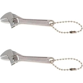 2Pcs Silver Mini Adjustable Wrench Small Shifting Spanner Mini Repair Maintenance Hand Tool for Tightening or Loosening Nuts and Bolts