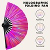 2 Pcs Large Rave Folding Fan Foldable Handheld Fan for