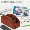 molshine Remote Control Holder with 5 Compartments, PU Leather Remote