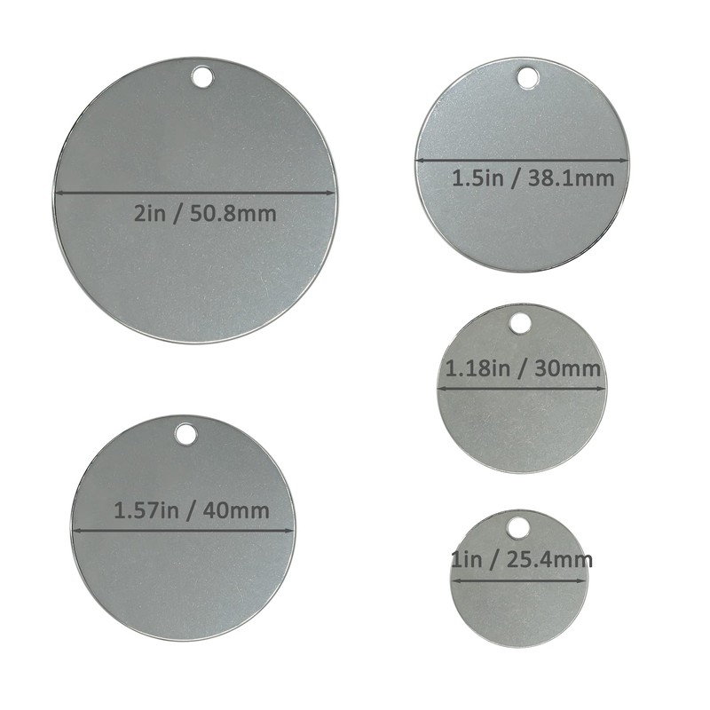 StayMax 1 Inch Round Metal Engraving Blanks Stamping Blanks Stainless