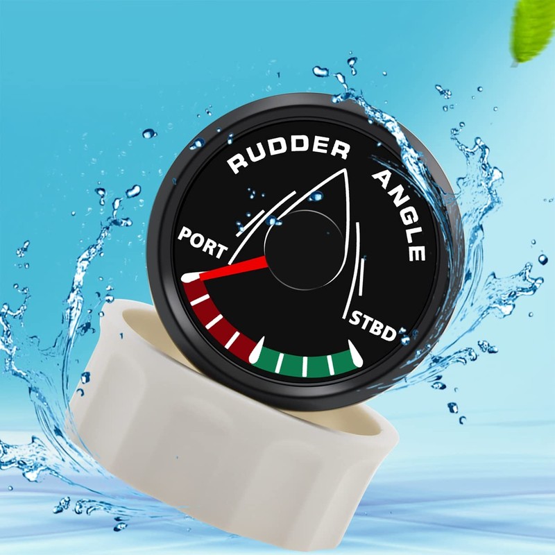 KAOLALI 52mm Rudder Angle Indicator Waterproof Gauge Meter 0-190 ohm