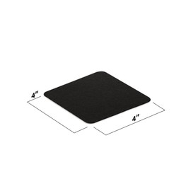 MT Products 4" Black Square Disposable Drink Coasters - (50 Pieces) Absorbent Coasters for Beverages Protection Against Leaks and Spills - Made in The USA