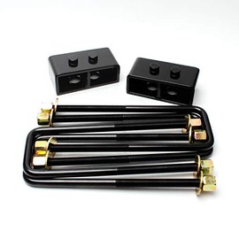 ZY WHEEL 2'' Rear Leveling Lift Kit Block with U Bolts for 2004-2021 Ford F150 2WD 4WD Lifetime Warranty