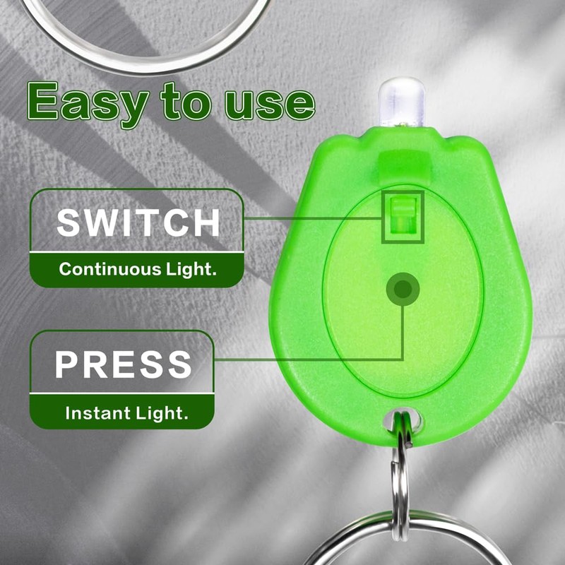 RaySoar 10 Pack Ultra Bright Mini LED Keychain Flashlight, Small