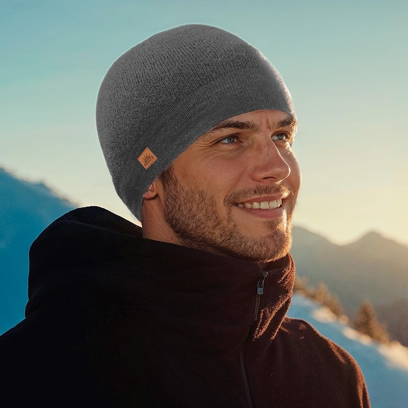 NOVICA Alpaca Blend Knit hat, 'Slate Minds' Grey